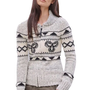 Aritzia TNA Sea To Sky 100% lambswool Sweater Grey Sz Small